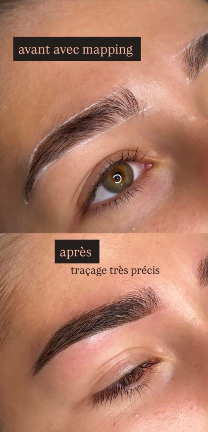 Sourcil avant avec mapping puis après traçage